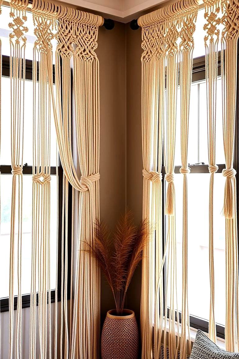 Macrame Magic Boho Curtain Style - 24 Boho Curtain Ideas