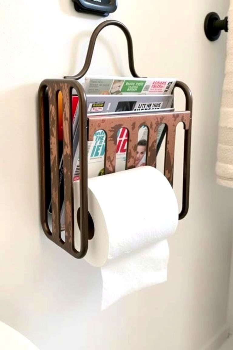 Magazine Rack Hack - 24 Toilet Paper Storage Ideas