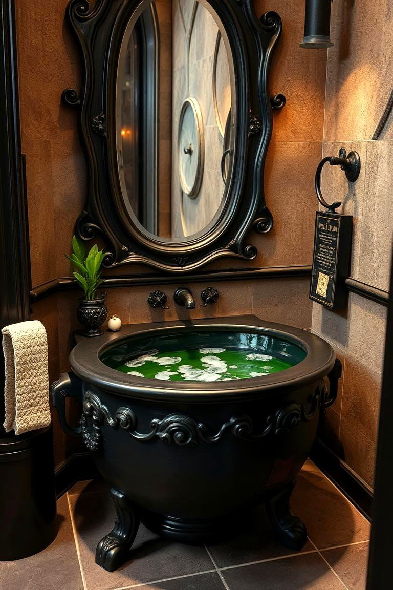 Magic Cauldron Sink - 24 Harry Potter Bathroom Ideas