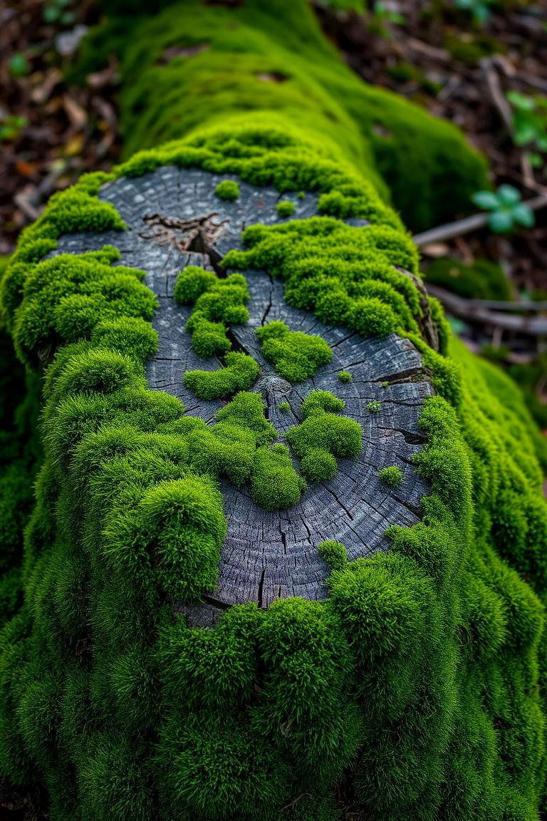 Magical Moss Carpet - 24 Tree Stump Fairy Garden Ideas
