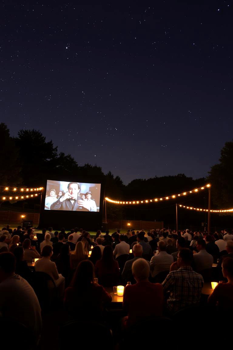 Magical Outdoor Movie Screening - 24 Wedding Entertainment Ideas