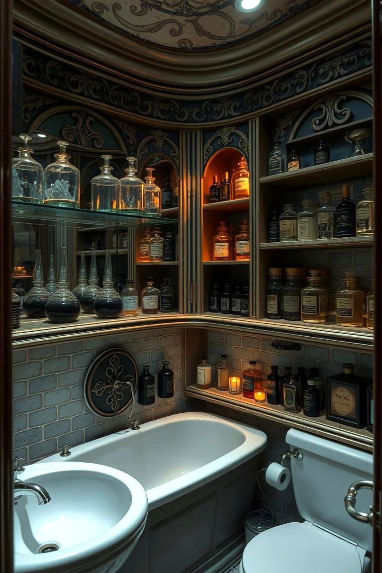 Magical Potion Cabinets - 24 Harry Potter Bathroom Ideas