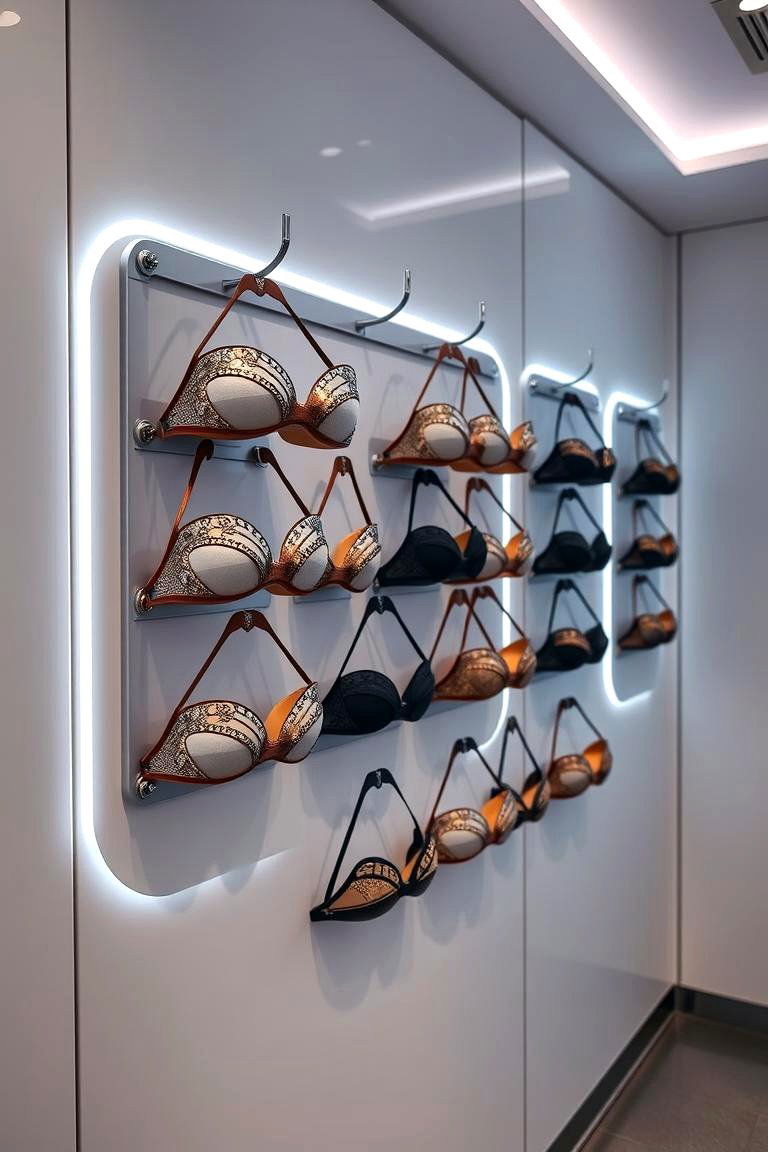 Magnetic Bra Storage - 24 Bra Storage Ideas