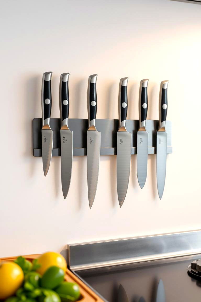 Magnetic Knife Holders - 24 Small Kitchen Storage Ideas