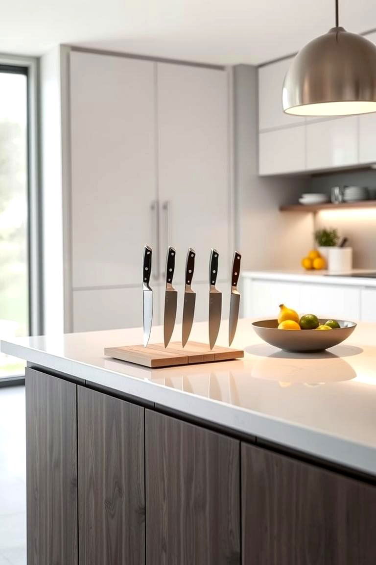 Magnetic Knife Strip Storage - 24 Kitchen Island Storage Ideas