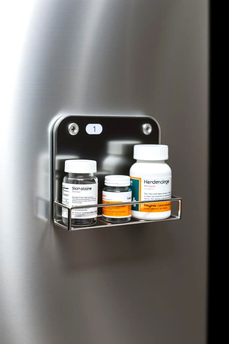 Magnetic Medicine Holder - 24 Medicine Storage Ideas