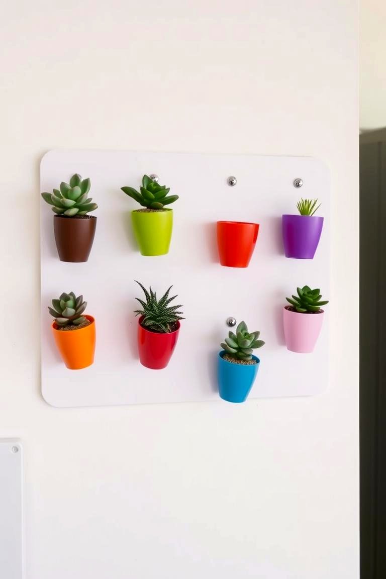 Magnetic Plant Holders - 24 Indoor Plant Wall Ideas