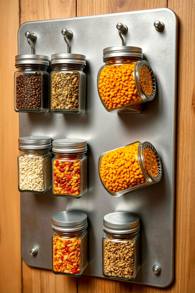 Magnetic Spice Jars - 24 Seed Storage Ideas