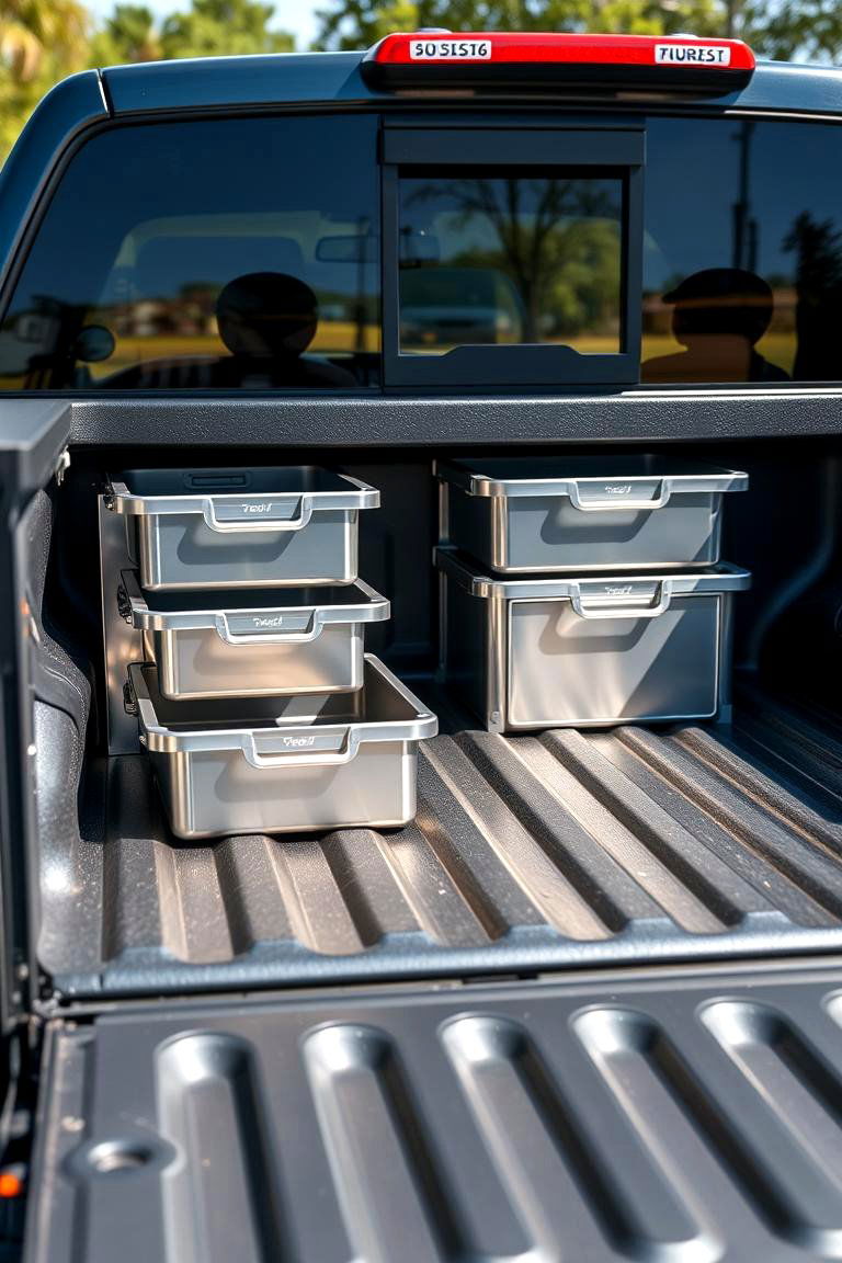 Magnetic Storage Bins - 24 Truck Bed Storage Ideas