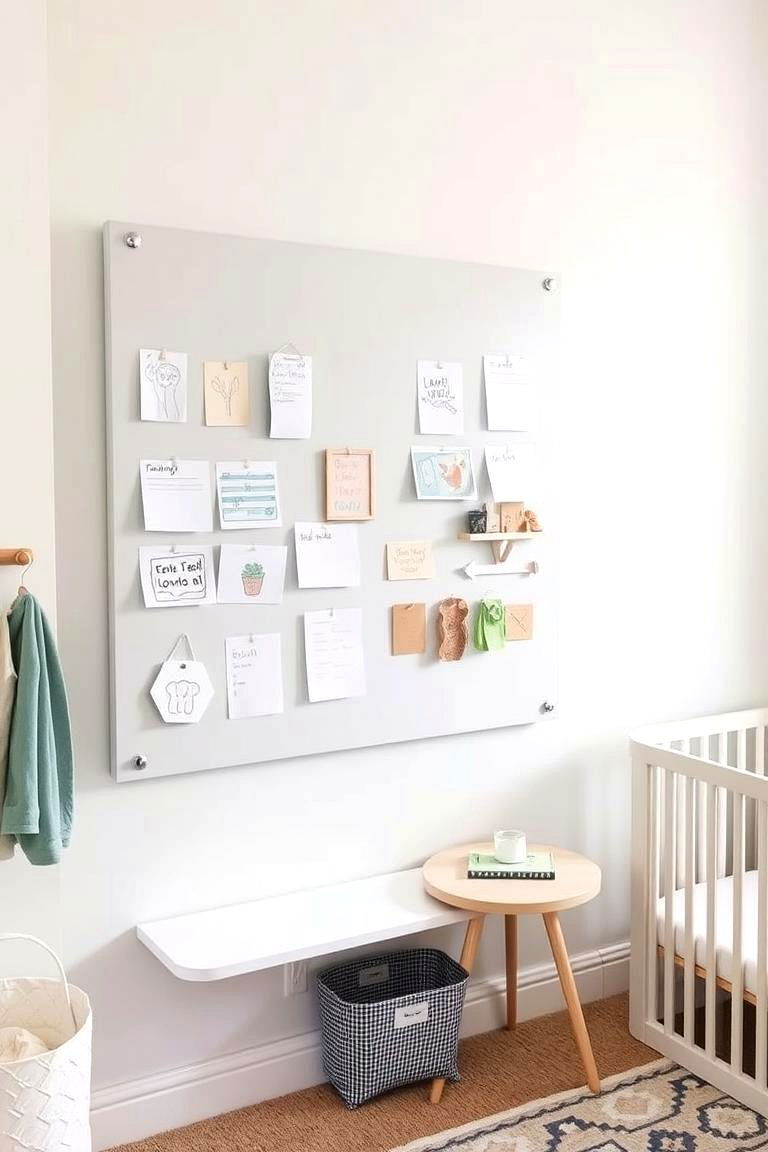Magnetic Storage Boards for Artwork - 24 Nursery Storage Ideas