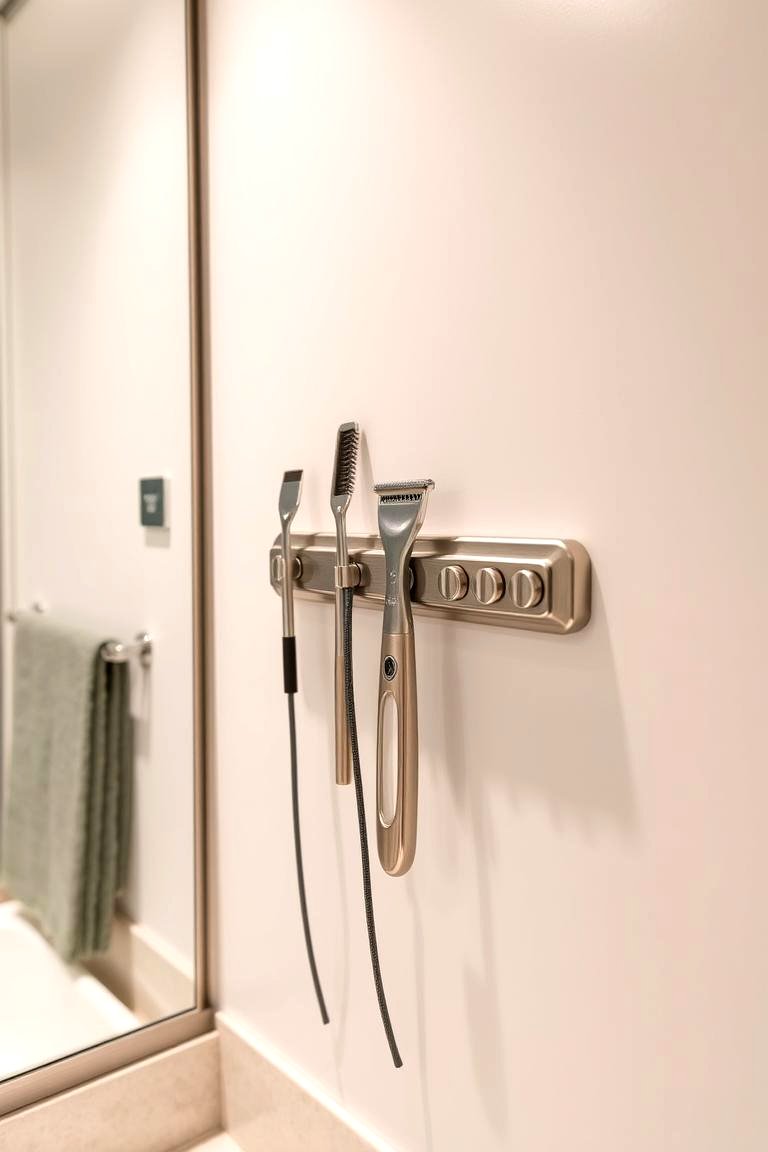 Magnetic Storage Strips - 24 Bathroom Wall Storage Ideas
