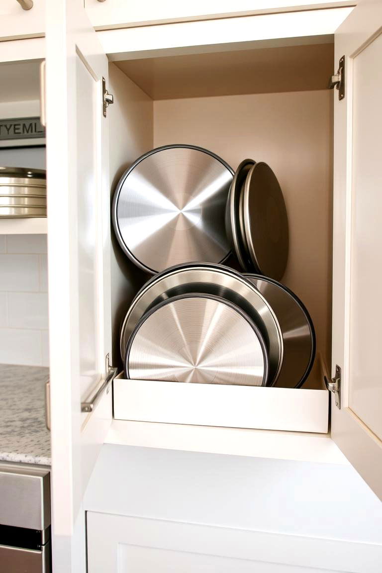 Magnetic Strips for Lids - 24 Tupperware Organization Ideas
