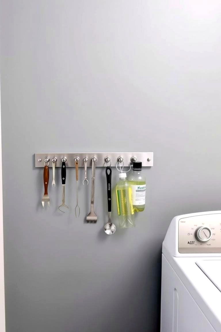 Magnetic Strips for Small Metal Items - 24 Laundry Room Shelf Ideas