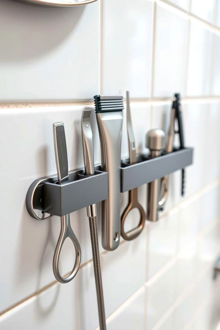 Magnetic Strips for Tools - 24 Small Bathroom Storage Ideas