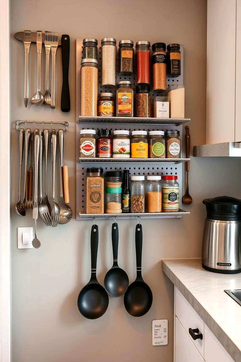 Magnetic Wall Storage - 24 Kitchenette Ideas