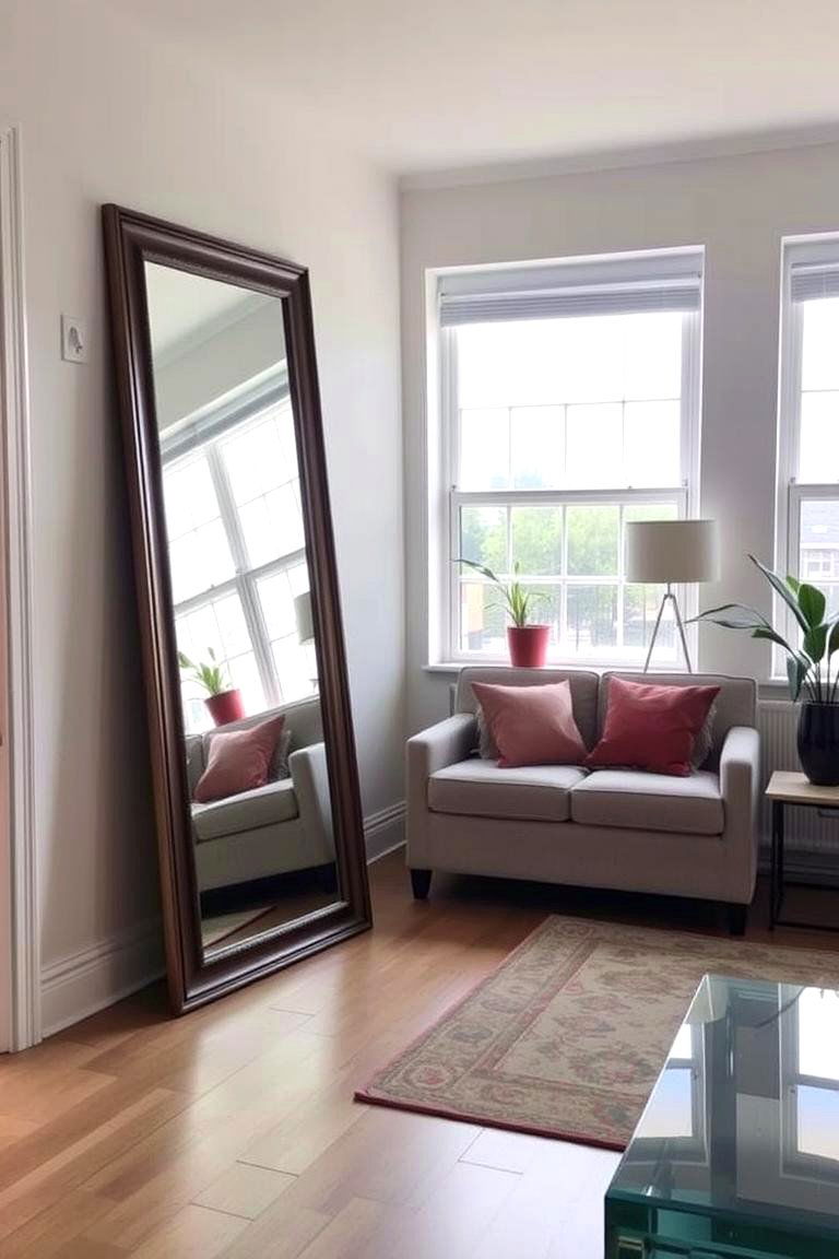 Magnify Space with Mirrors - 24 Small Living Room Ideas