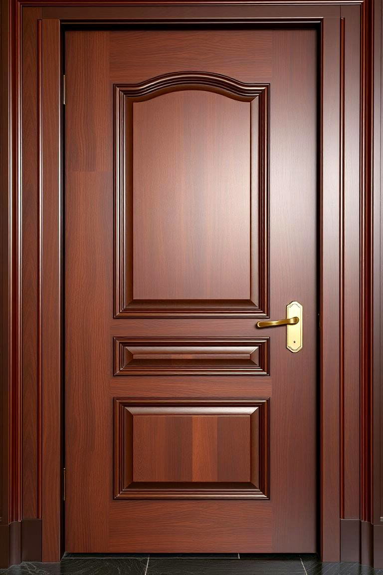 Mahogany Brown Luxurious Touch - 24 Brown House Front Door Colors
