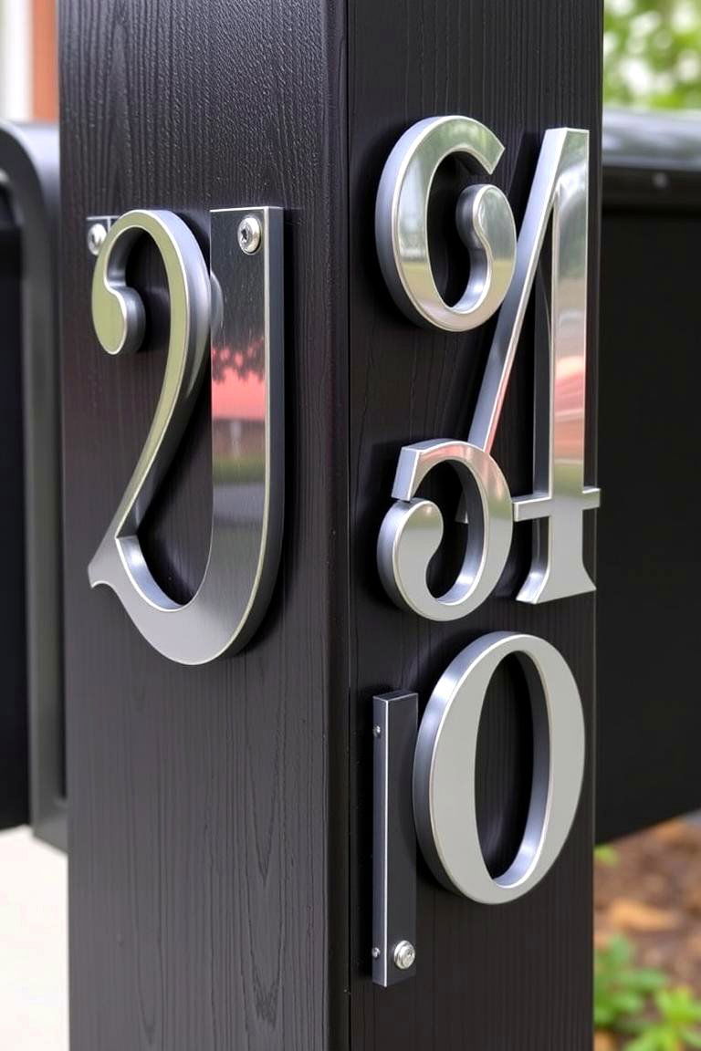 Mailbox Post Featuring Your House Number Prominently - 24 Mailbox Post Ideas