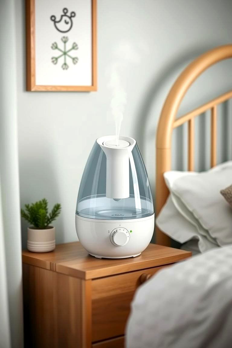 Maintain Air Quality with a Sage Green Humidifier - 24 Sage Green Nursery Ideas
