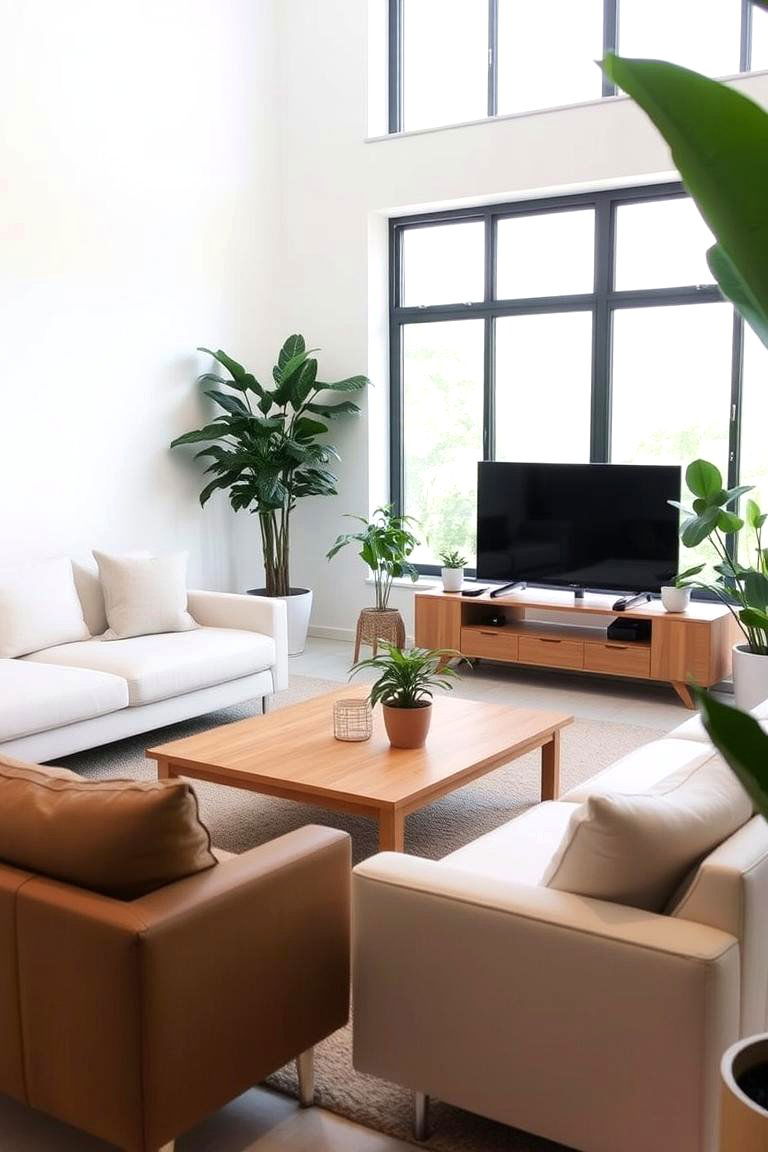 Maintaining a Clutter Free Space - 24 Organic Modern Living Room Design Ideas