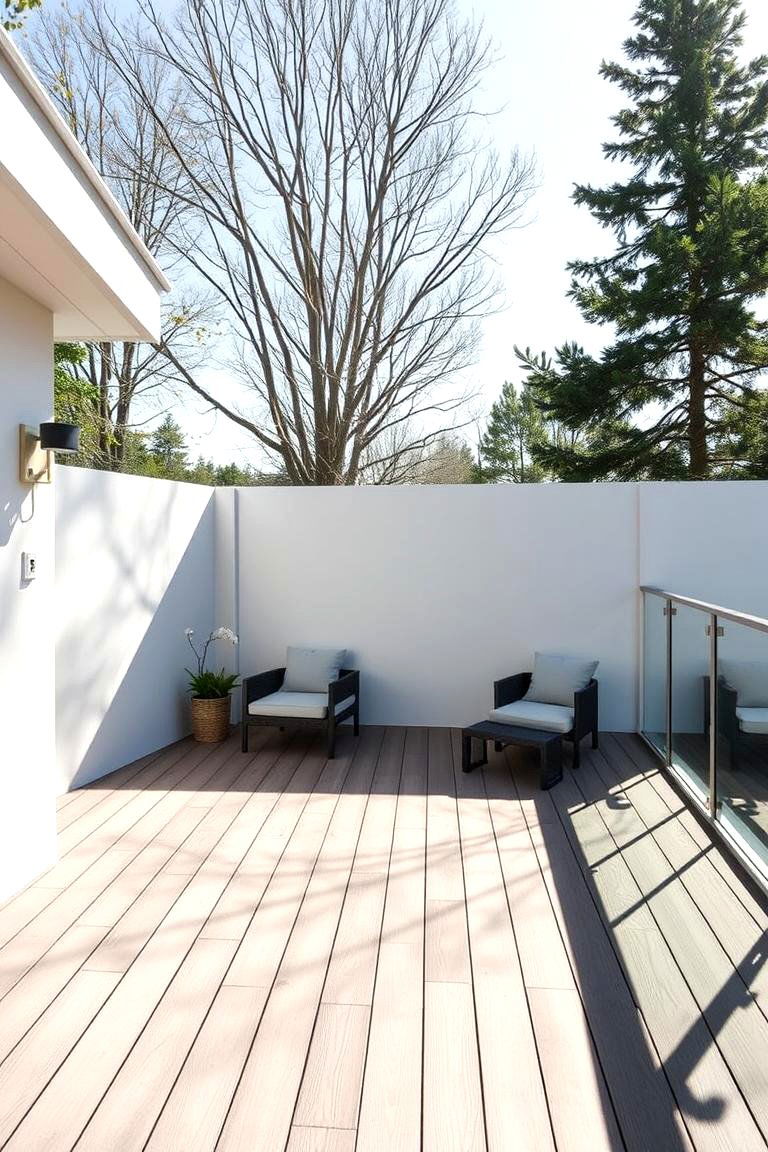 Maintenance Free Enjoyment - 24 Deck With Privacy Wall