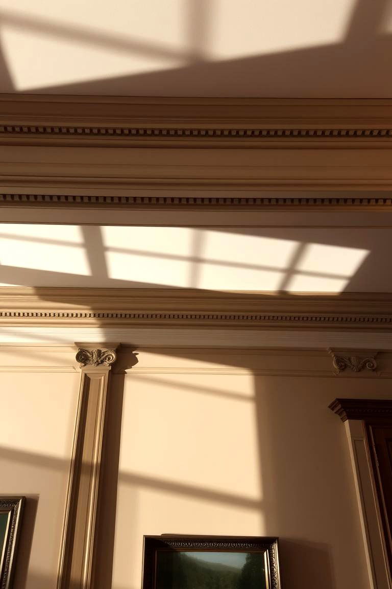 Majestic Crown Molding Details - 24 Royal Living Room Design Ideas
