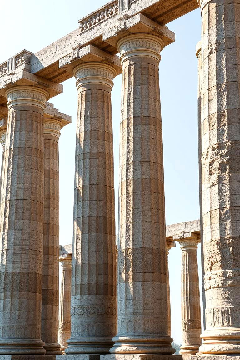Majestic Stone Columns - 24 Stone Exterior Home Ideas