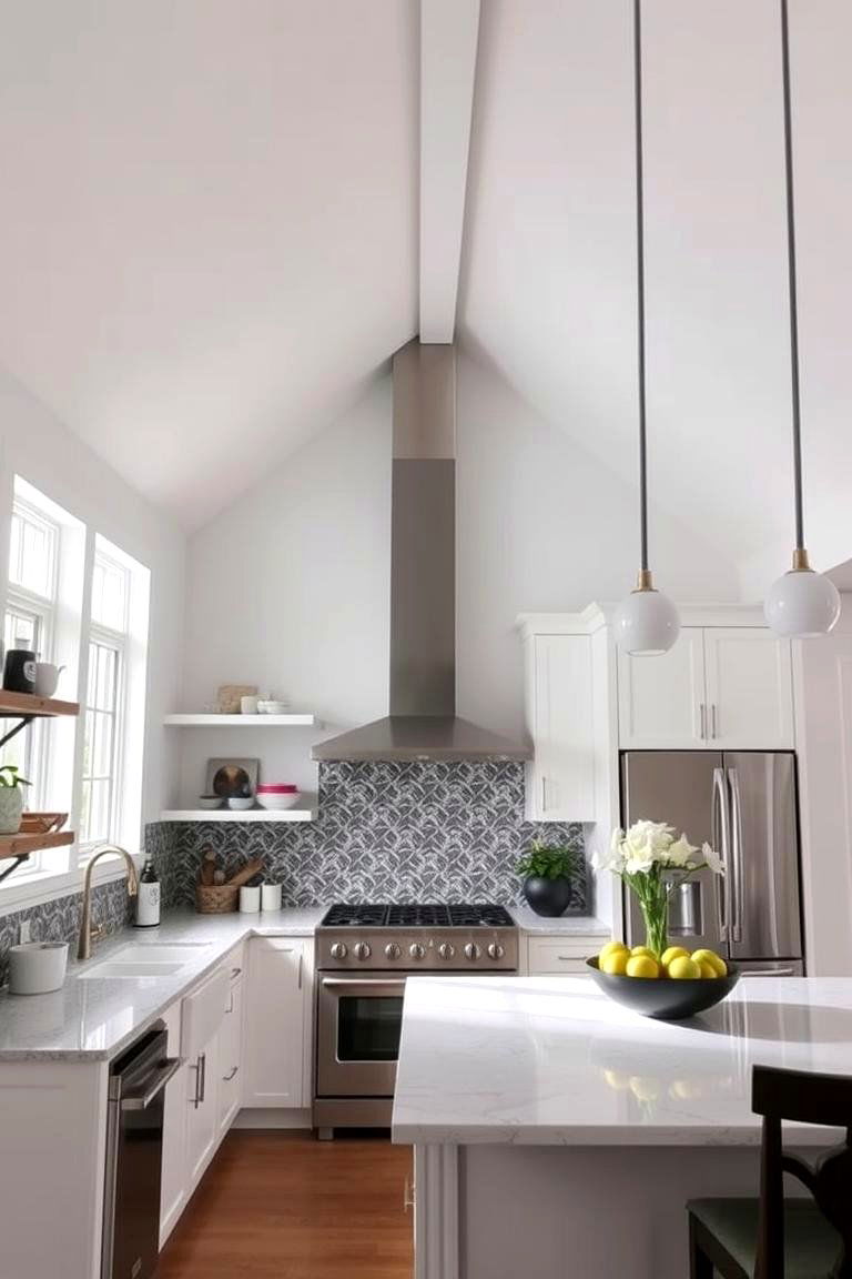 Make a Statement with a Bold Backsplash - 24 Vaulted Ceiling Kitchen Ideas