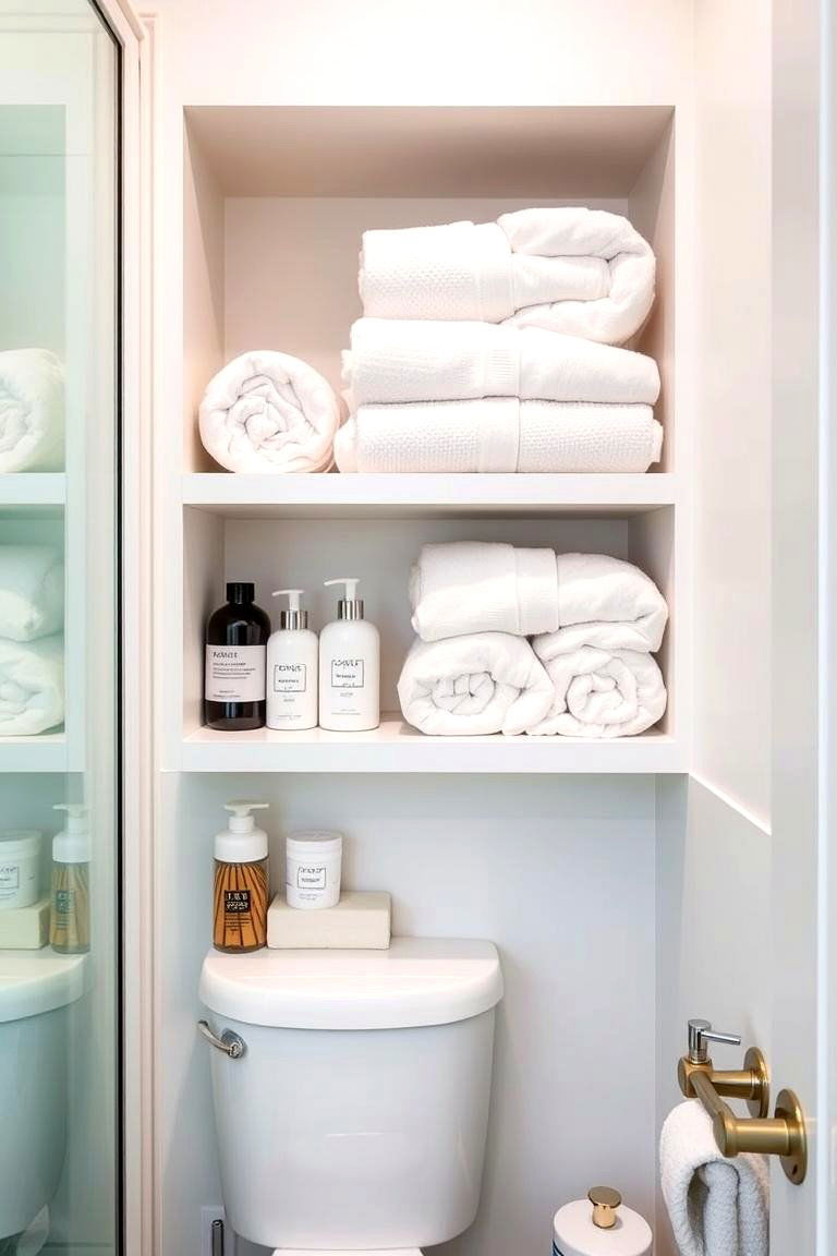 Make the Most of Corner Space - 24 Small Master Bathroom Ideas