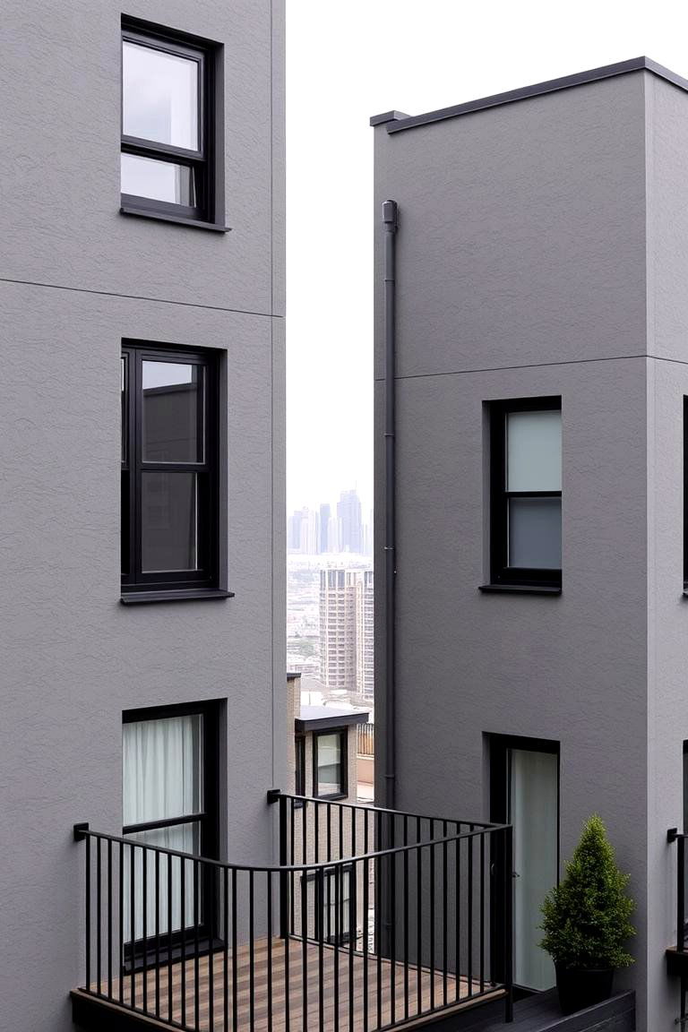 Making a Bold Statement Subtly - 24 Grey House With Black Trim