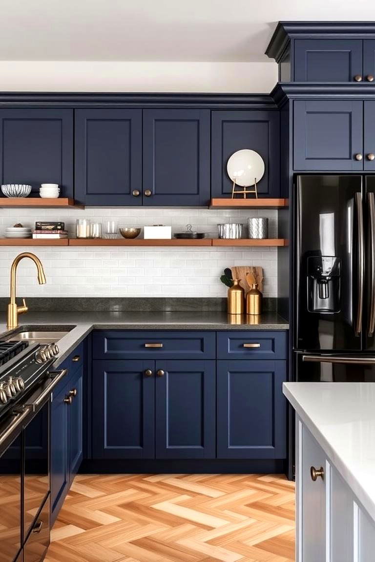 Making a Statement - 24 Kitchen With Black Appliances