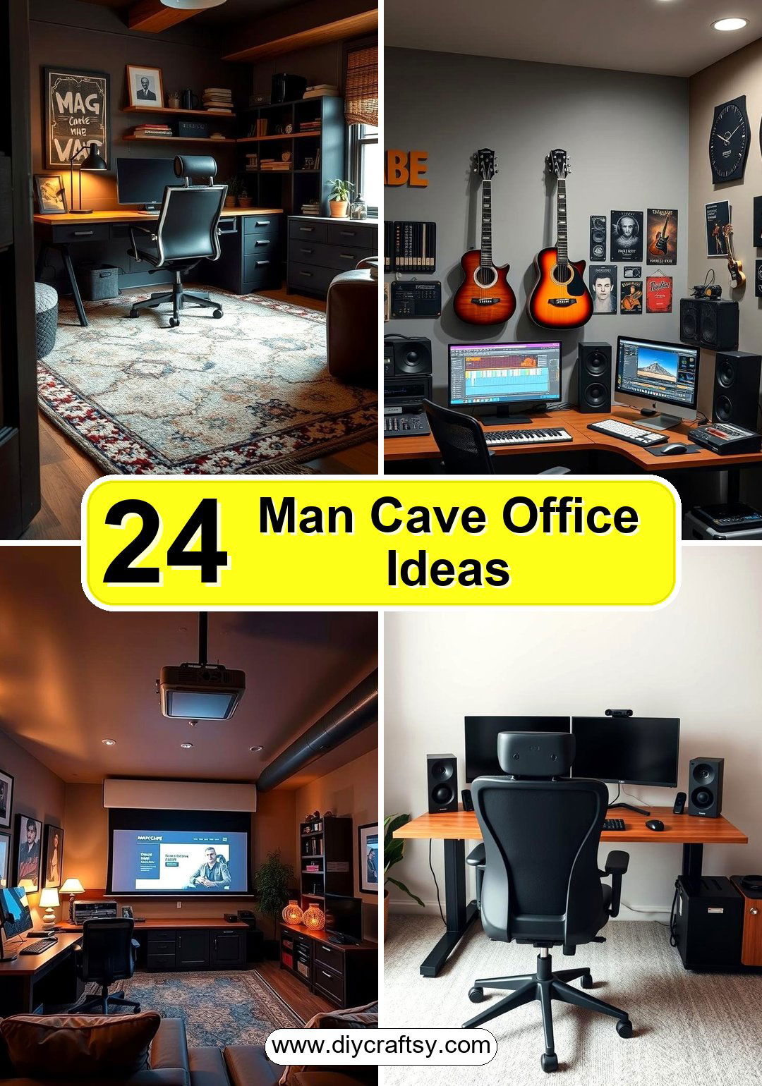 Man Cave Office Ideas
