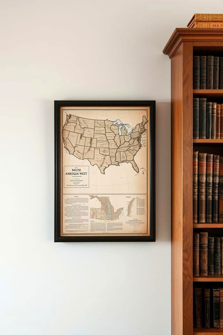 Maps and Vintage Travel Posters - 24 Western Decor Ideas