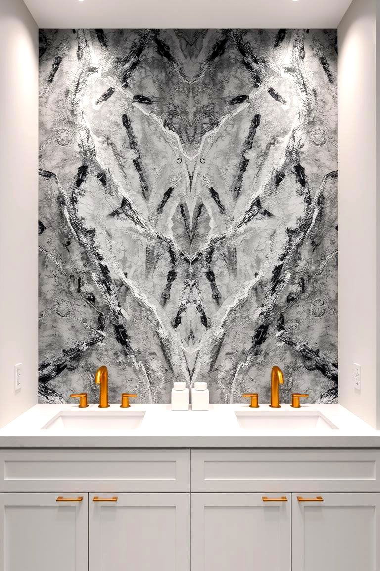 Marble Accent Wall - 24 Marble Bathroom Ideas