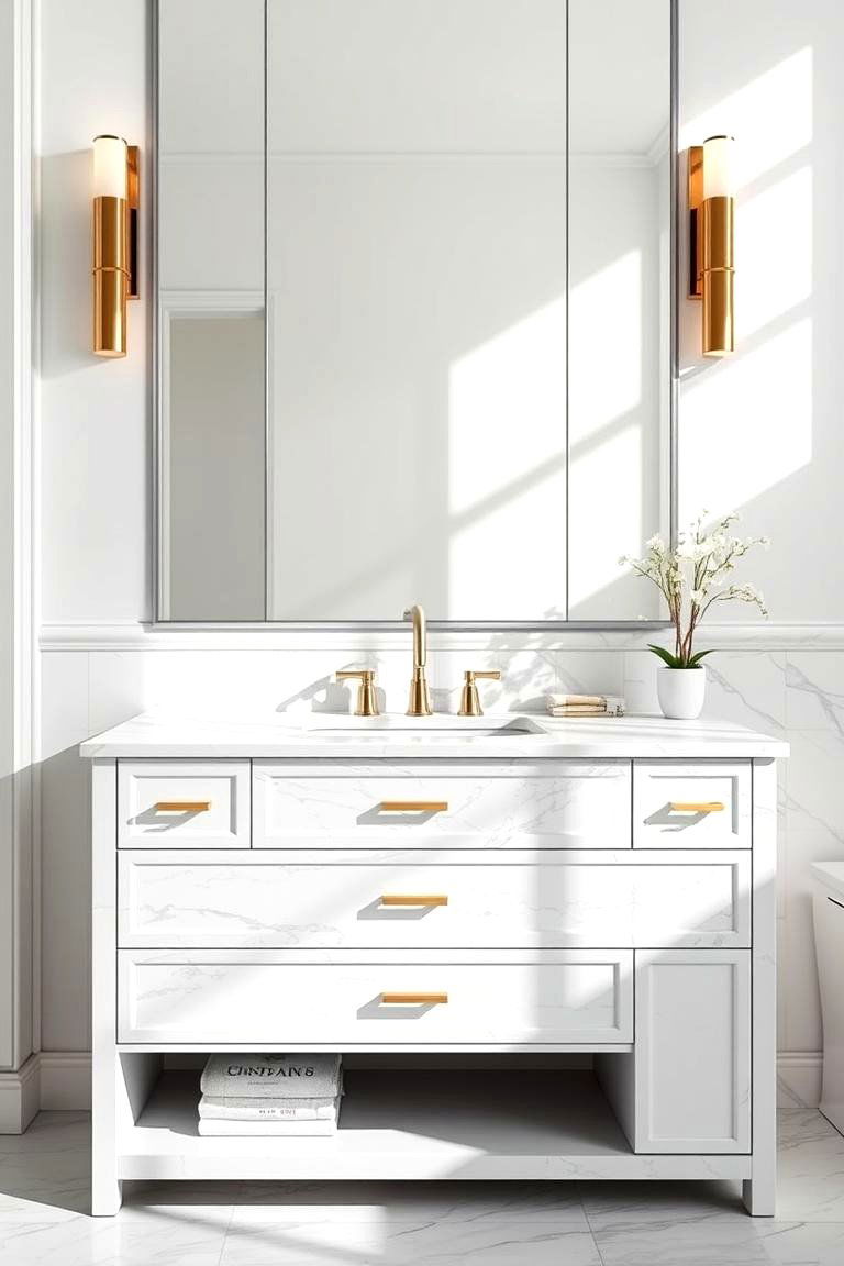 Marble Countertop Vanity - 24 Bedroom Vanity Ideas