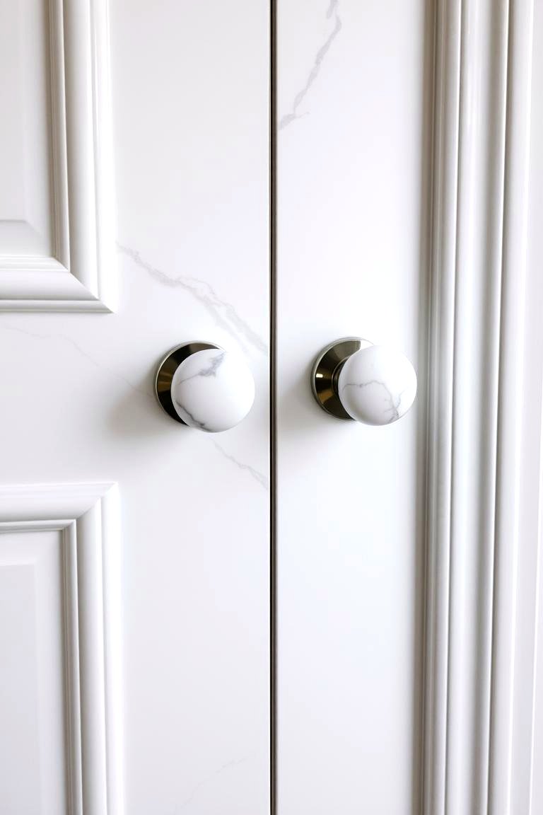 Marble Door Handles and Knobs - 24 Marble Bathroom Ideas