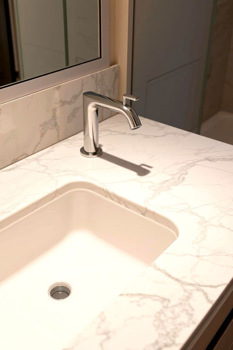 Marble Elegance - 24 Bathroom Countertop Ideas