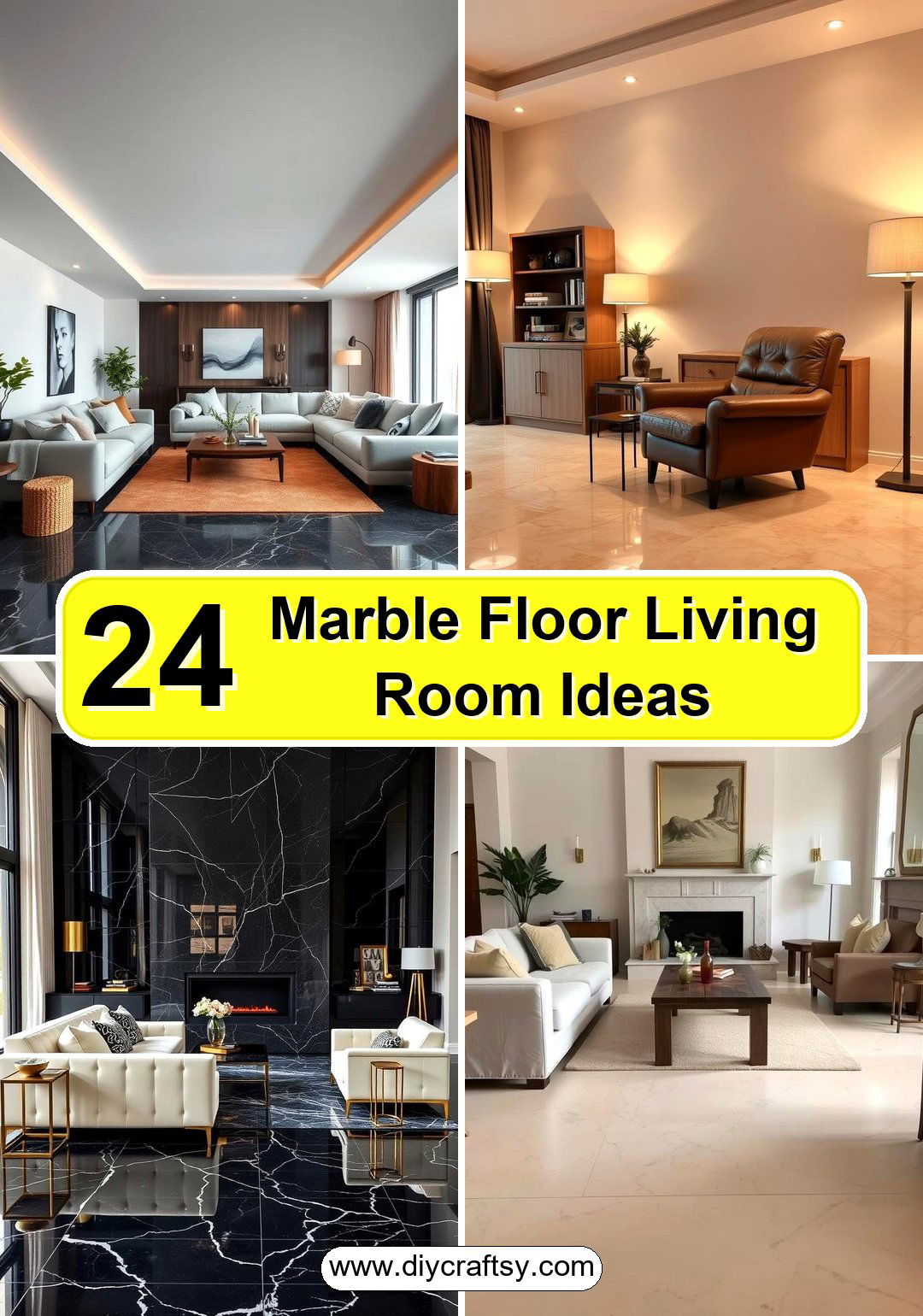 Marble Floor Living Room Ideas