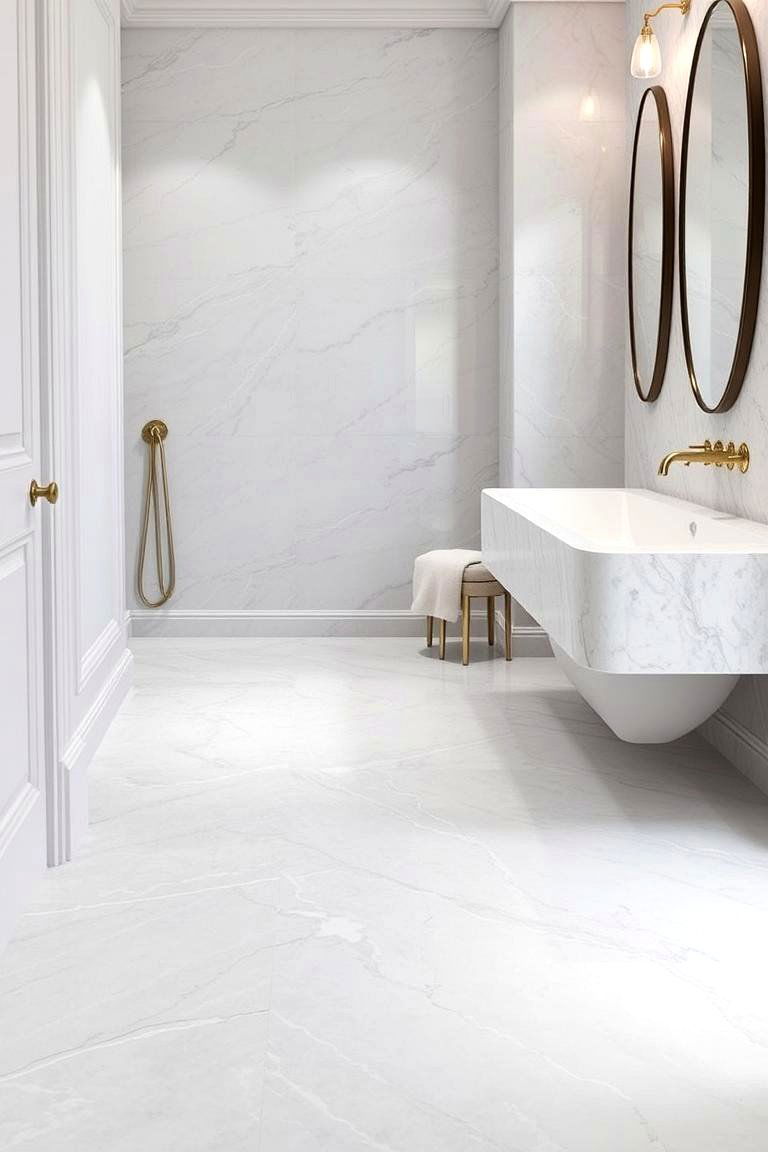 Marble Flooring - 24 Marble Bathroom Ideas