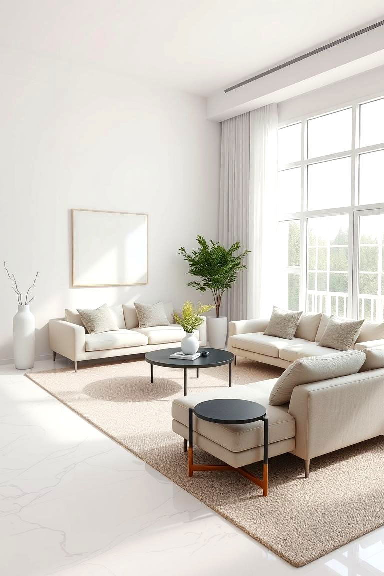 Marble Flooring for Allergy Reduction - 24 Marble Floor Living Room Ideas