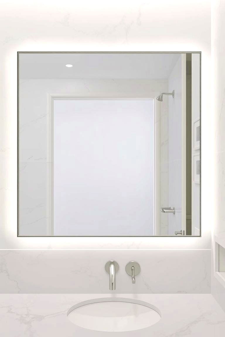 Marble Mirror Frame - 24 Marble Bathroom Ideas