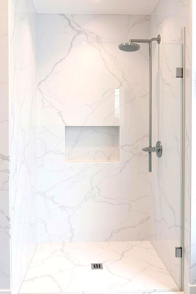Marble Shower Enclosure - 24 Marble Bathroom Ideas