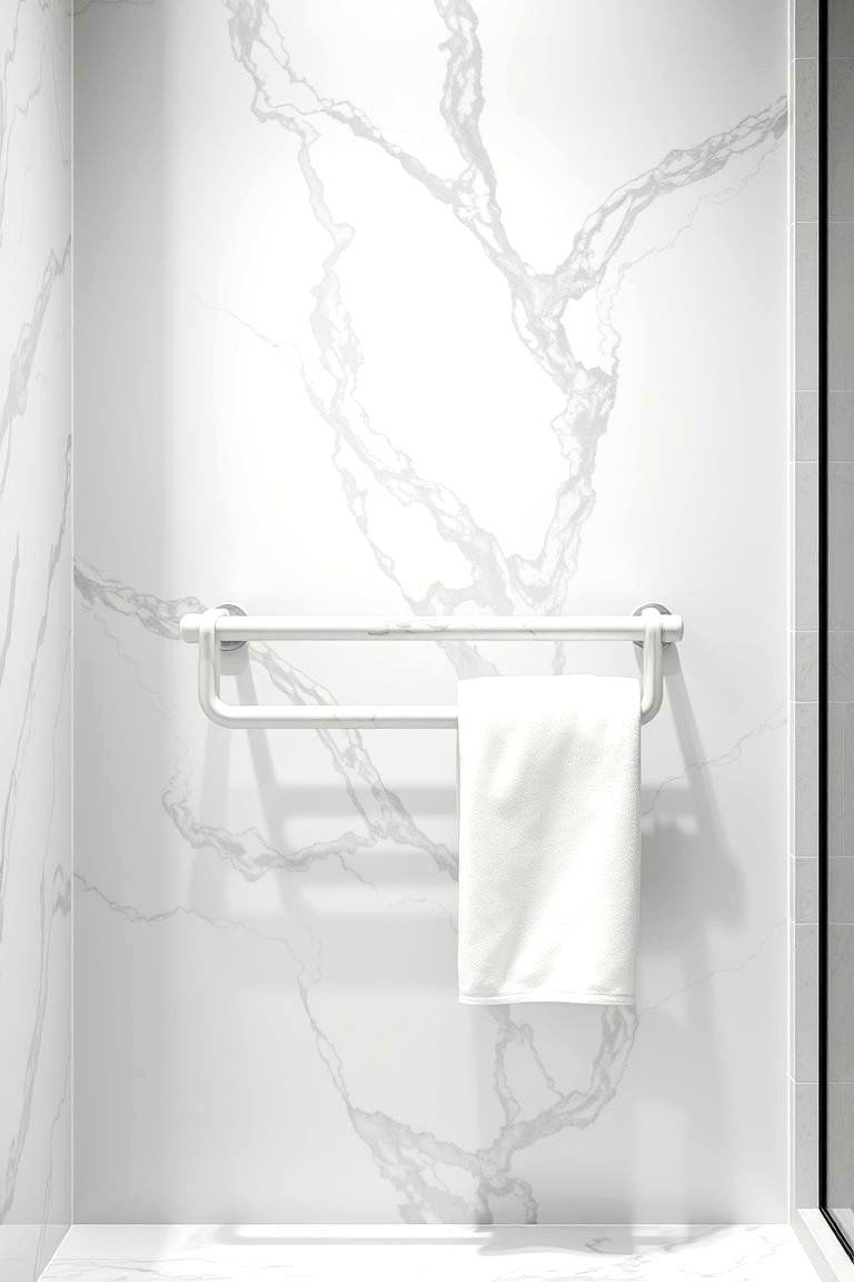 Marble Towel Rack - 24 Bathroom Towel Rack Ideas