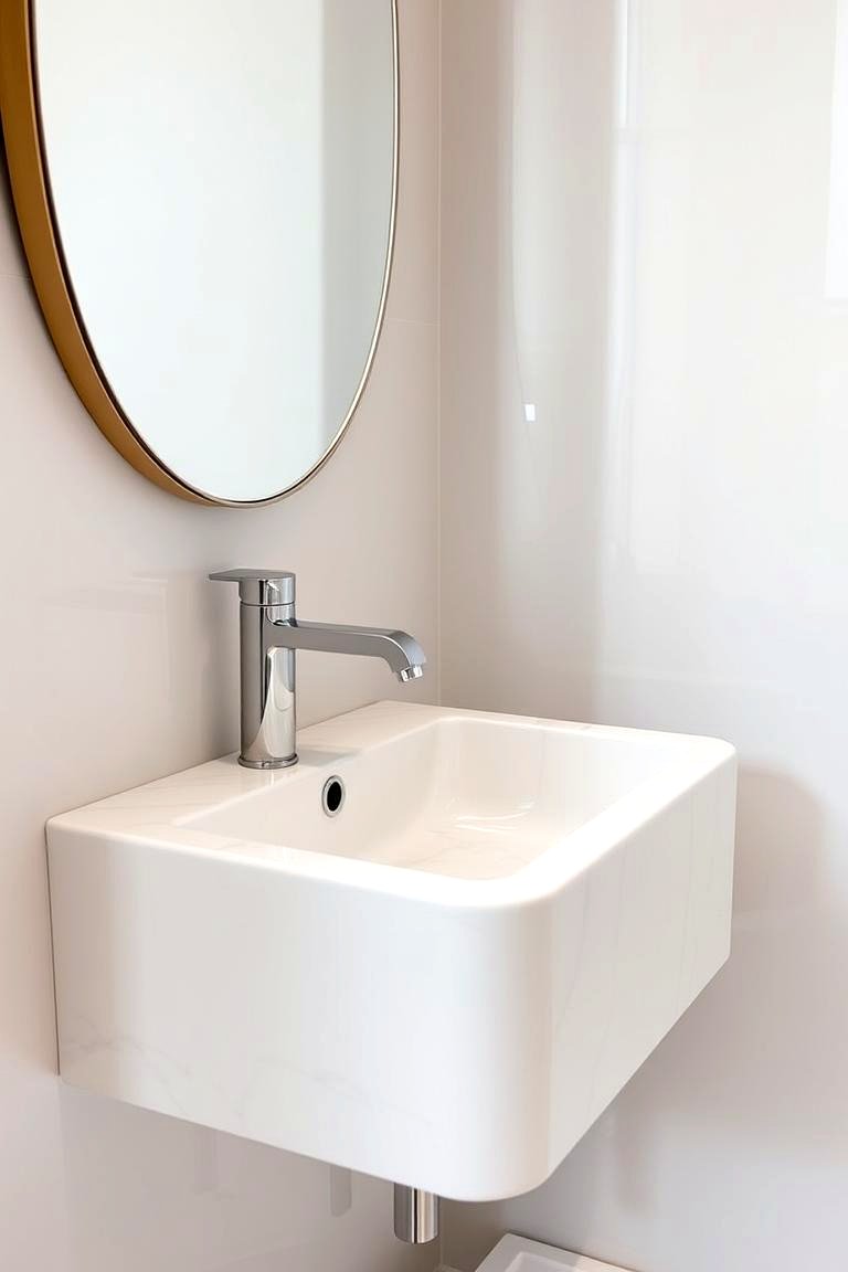 Marble Wall Mounted Sink - 24 Marble Bathroom Ideas