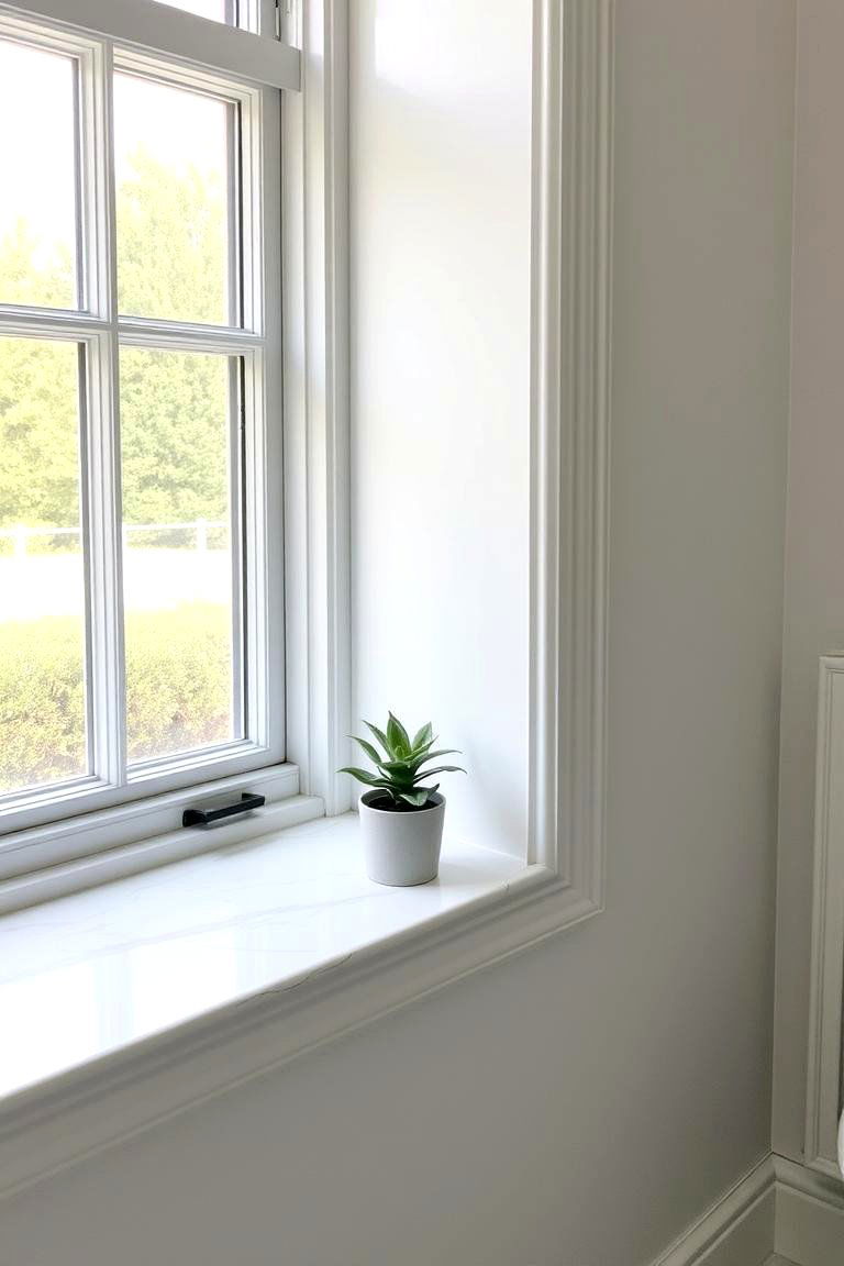 Marble Window Sill - 24 Marble Bathroom Ideas