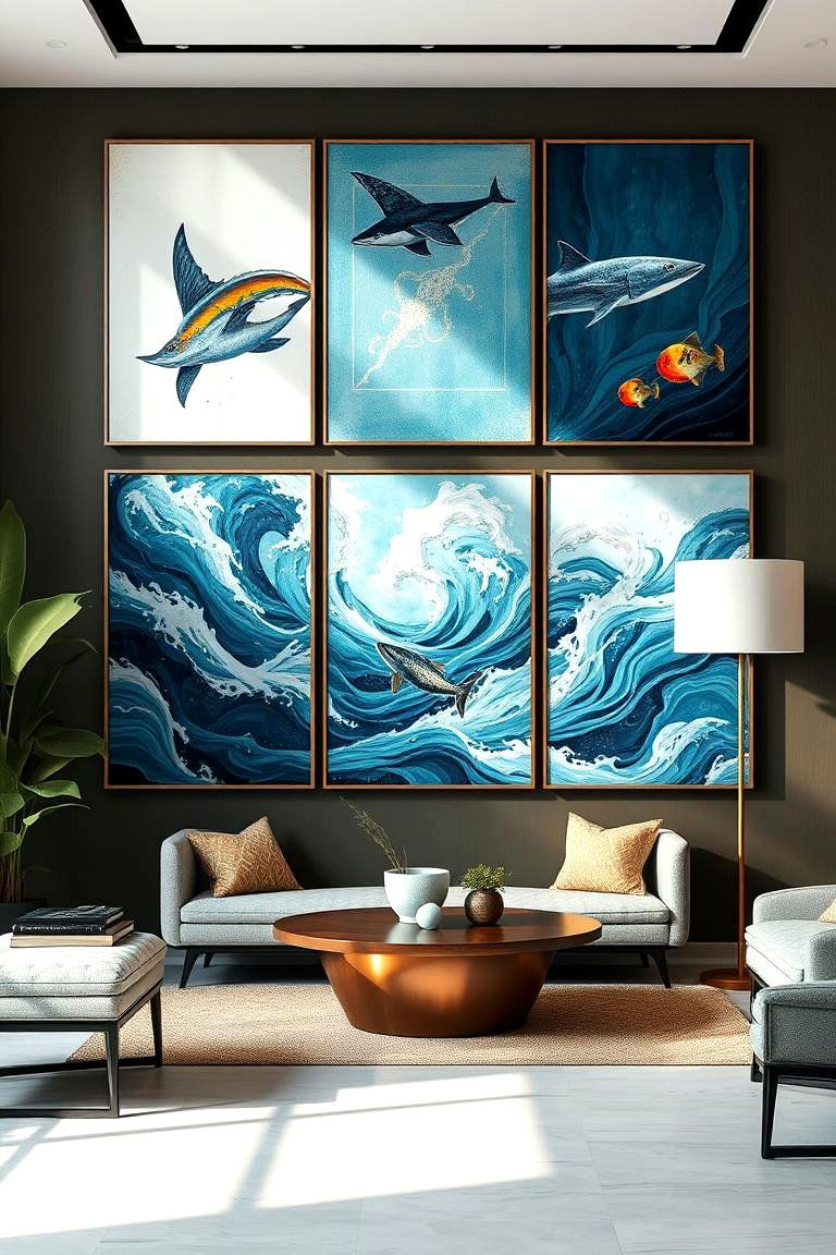 Marine Inspired Art - 24 Coastal Bathroom Ideas