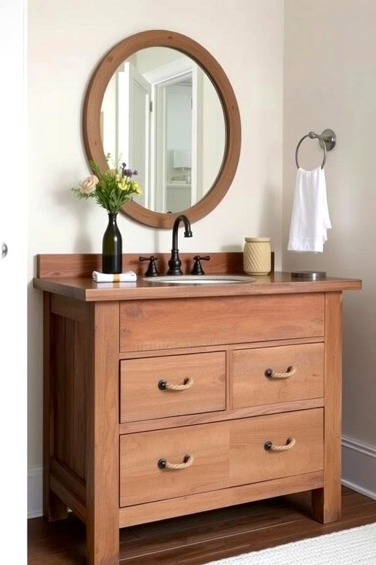 Marine Inspired Vanity for a Unique Look - 24 Nautical Bathroom Ideas