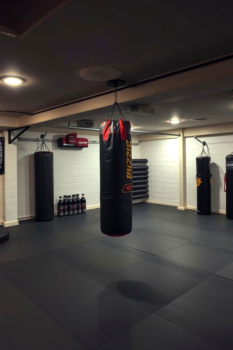 Martial Arts Training Space - 24 Basement Gym Ideas