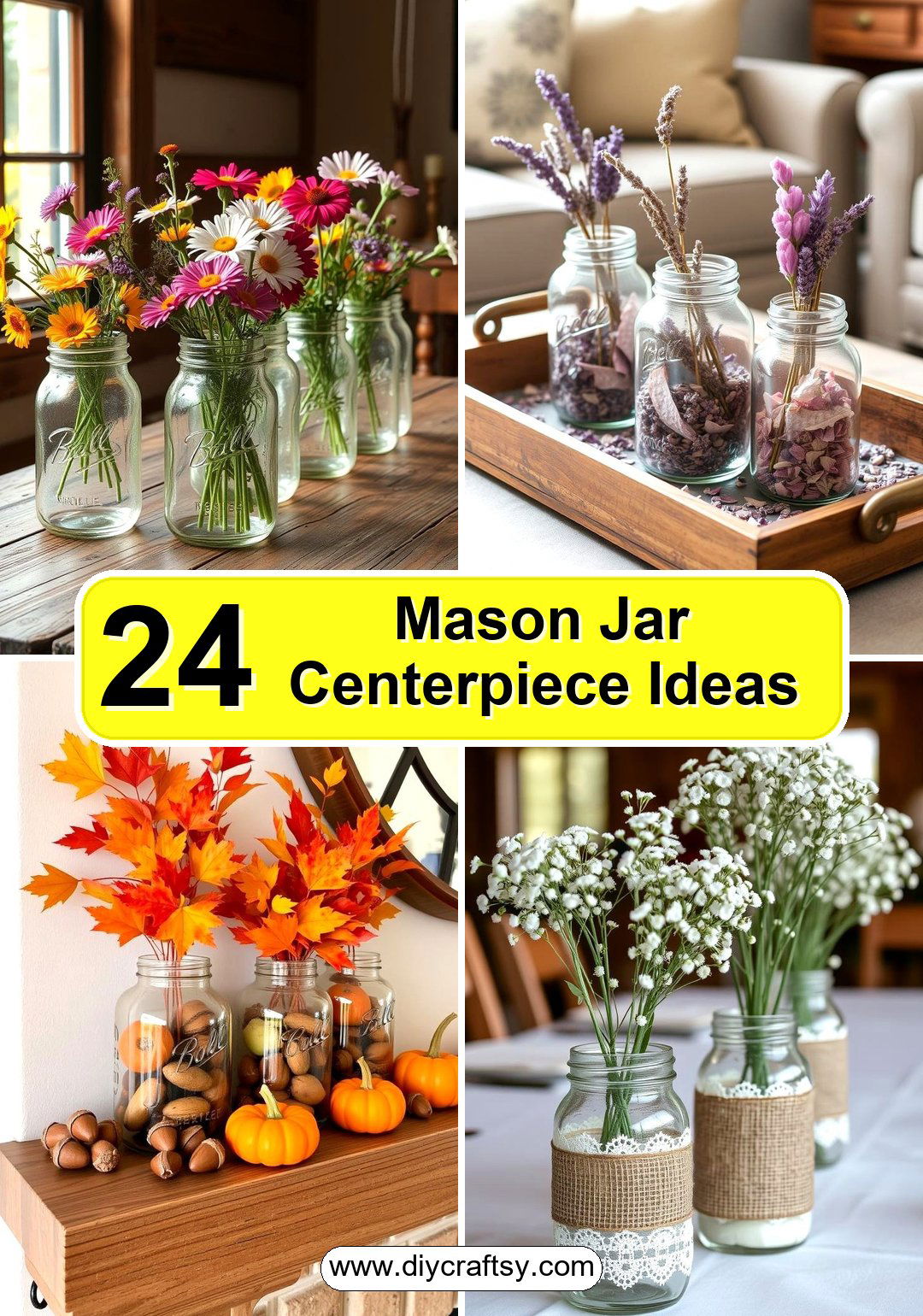 Mason Jar Centerpiece Ideas