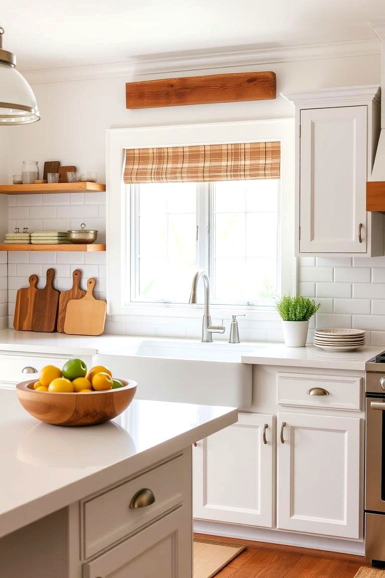 Mason Jar Decor - 24 White Farmhouse Kitchen Ideas